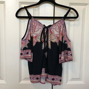 Flying Tomato Cold Shoulder Top